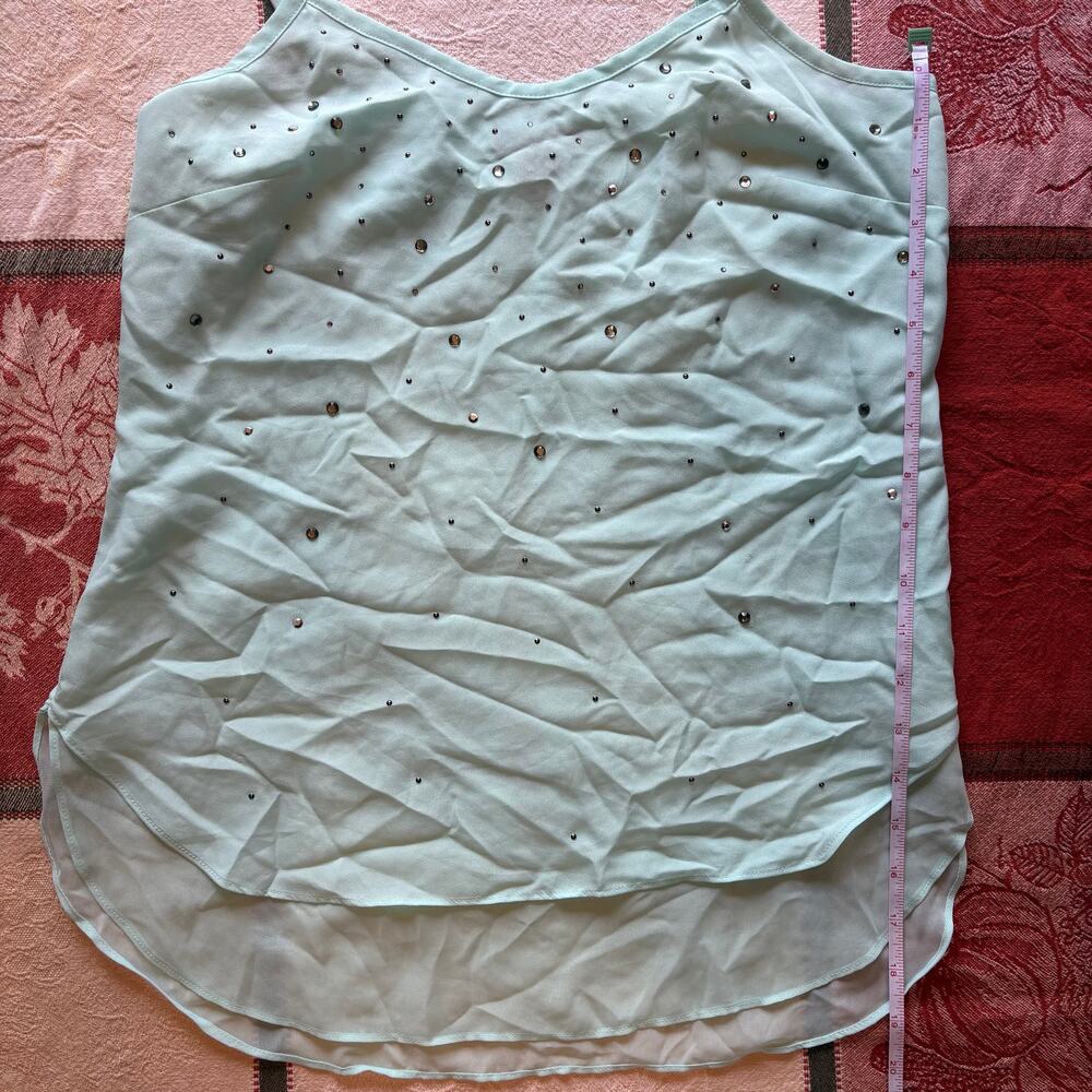 I Heart Ronson Mint Rhinestone Split Back Cami XS - Picture 6 of 7